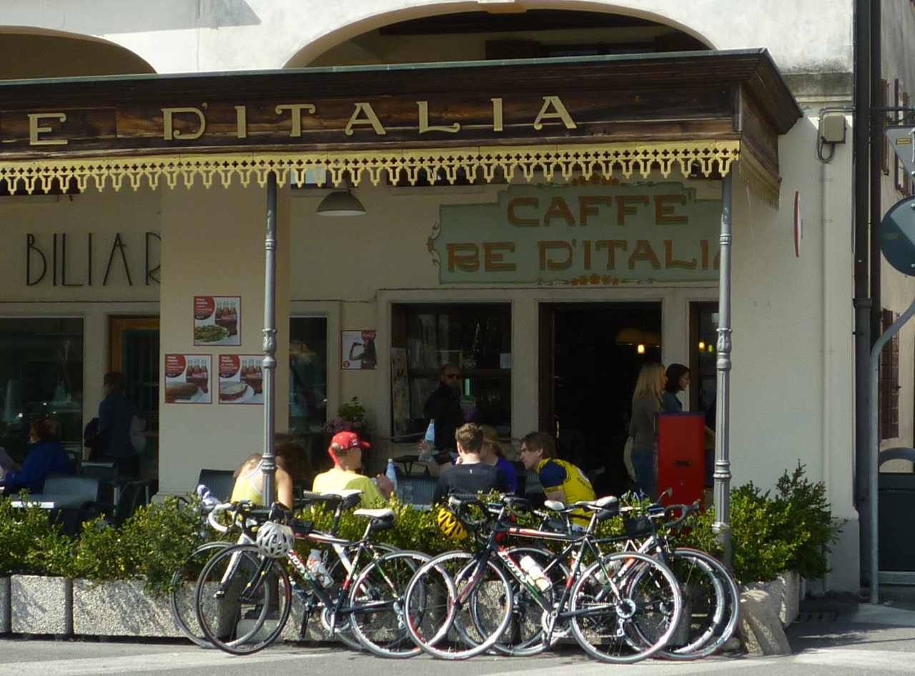 break at cafe cycling tours dolomites